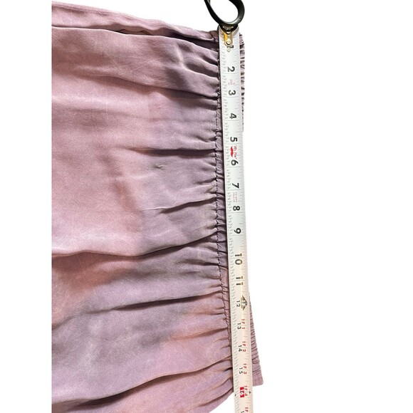 VTG Lavender Purple Soft Crochet Hem Elastic Waist Maxi Skirt XL - Picture 10 of 11